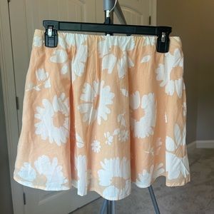 Light Orange American Eagle Floral Skirt (S)